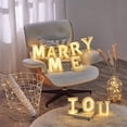 thumbnail image 3 of WE LED Alphabet Letter Lights Battery and USB Operated Alphabet Letter Light Neon Sign Decorative Light up Words Letters Lights，Warm White, 3 of 4