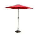 thumbnail image 5 of 8.8 feet Outdoor Aluminum Patio Umbrella，Market Umbrella with 33 pounds Round Resin Umbrella Base，Push Button Tilt and Crank lift，Red, 5 of 7
