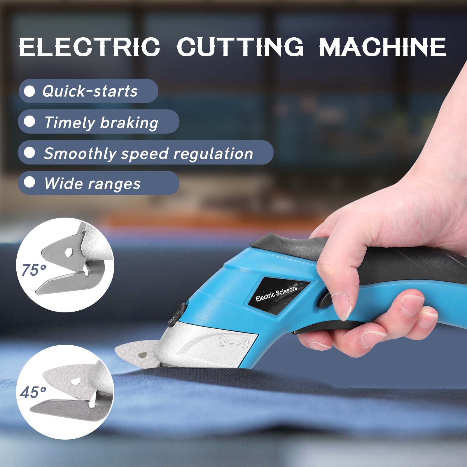 Electric scissors,Leather Flakes Cloth Cutter Brush Cutter Brush Motor Handheld Cloth Cutter Brush Motor Portable Motor Portable Fabric Towel Quality Alloy Cotton Handheld Scissors Fabric