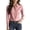 Pink, variant on Edvintorg Business Casual Tops for Women Plus Size Fashion Turndown Collar Long Sleeve Lightweight Button Down Shirt Women Clothing Wine XL