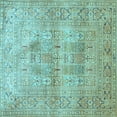 thumbnail image 1 of Ahgly Company Indoor Square Persian Light Blue Traditional Area Rugs, 5' Square, 1 of 4