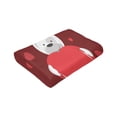 thumbnail image 4 of Romantic Bear Heart Throw Blanket, Super Soft Anti-Pilling Flannel Bed Blankets, 40"x30", 4 of 8