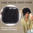 thumbnail image 3 of Extensiones de cabello BLL Afro Kinkys Bulk Human Hair 18 cm 50 g, 3 of 6