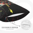 thumbnail image 5 of Bixox Glitch Screaming Skull Printed Pillow Protector,Super Soft Ideal for Home,Guests,Rentals - 16"x24", 5 of 8