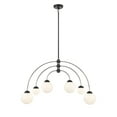 thumbnail image 2 of Trade Winds Candice 6-Light Chandelier in Matte Black with Polished Nickel, 2 of 2