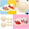 thumbnail image 2 of 8Pcs DIY Straw Hats Crafts Making Unfinished Hat Blank Graffiti Hat Decorative Straw Hat, 2 of 8