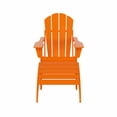 thumbnail image 3 of Westin Outdoor 2-Piece Set Plastic Adirondack Chair with Ottoman Footrest Included, Orange, 3 of 10