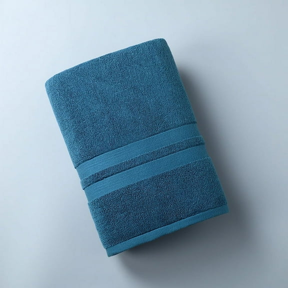 Nvzi-c 2pcs Pure cotton bath towel, Home Soft Cotton Super Soft Highly Absorbent Hand Towel for Shower, Pool, Spa, Gym, Hand Towel for Daily Use 27.56x55.12inch (Peacock blue)
