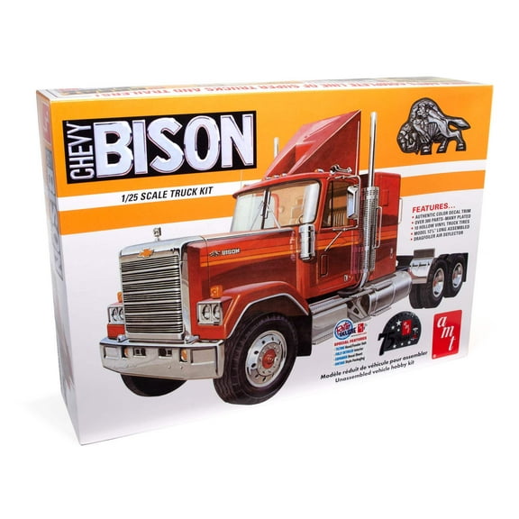 Skill 3 Model Kit Chevrolet Bison Truck Tractor 1/25 Scale Model by AMT