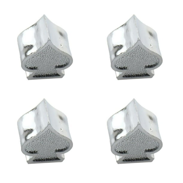 Juego de 4 tapas de válvula de aire para neumáticos de coche, camión y bala, personalizadas, tipo Ace Plata