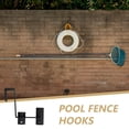 thumbnail image 3 of SOPOTUTU 2Pcs Fence Hooks Metal Black for Swimming Pool Maintenance Tool Organizer, 3 of 8