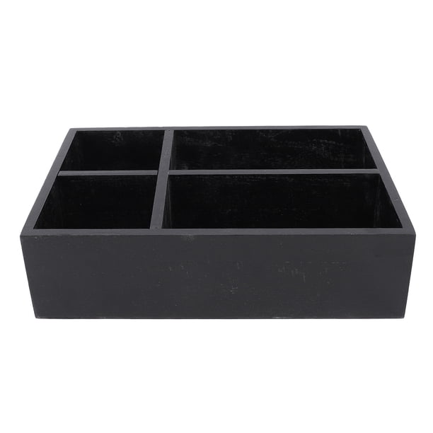 Organizador de Estacia de Café de Platane Premium Con Divisor, Caja de Almacenamiento de Accesorios de Barra de Café de Para Encimera de Cocina