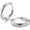 Silver Tone 2 Pcs, variant on G23 Solid Titanium Hoop Earrings Implant Grade Hypollergenic Small Huggie Hoop Earrings Hinged Sleeper Cartilage Earrings for Women Men Silver Black 14K Gold Plated 8mm 10mm 12mm