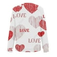 thumbnail image 4 of WREESH Valentine's Day Womens Sweatshirts Casual Printed Thin Sweater Long Sleeve Round Neck Shirt/Shirt Red, 4 of 5