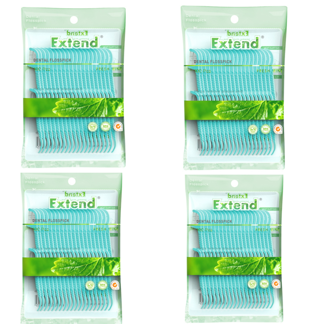 400 Palitos de Hilo Dental, Palillos Desechables Muy Finos, Caja de Hilo Dental (Sabor Menta)