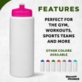 thumbnail image 2 of HDPE Plastic Leak-Free Bottles 32 oz. Set of 10, Bulk Pack - BPA Free, Great for Gym, Camping, Backpacking, School - Neon Pink, 2 of 5