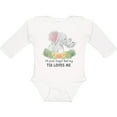 thumbnail image 3 of Inktastic I'll Never Forget That My Tia Loves Me Cute Elephants Boys or Girls Long Sleeve Baby Bodysuit, 3 of 5