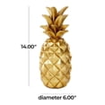 thumbnail image 4 of DecMode Gold Traditional Polystone Pineapple Fruit Sculpture, 6"W x 14"H, 4 of 13