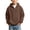 Brown, variant on Boys Hoodie Quarter Zip Long Sleeve Textured Sweatshirt Fashion School day Activewear for Boys Age 3-14