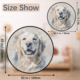 thumbnail image 2 of CURLYOOT Cute Retriever Dog 5.2ft Round Rug for Living Room, Large Washable Area Rug, Non Slip Floor Mat Indoor Rugs for Bedroom, Dining Room, Offices, Entryway, 2 of 7