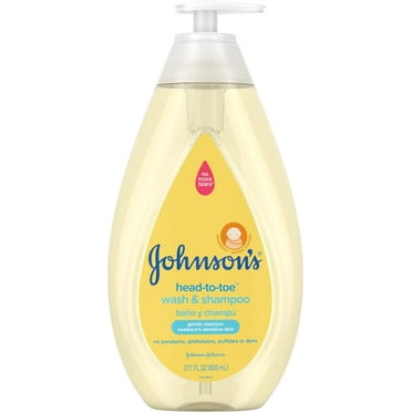 Johnson's Head-to-Toe Gentle Tear-Free Baby & Newborn Wash & Shampoo, Sulfate-, Paraben- Phthalate- & Dye-Free, Hypoallergenic Wash for Sensitive Skin & Hair, 27.1 fl. Oz