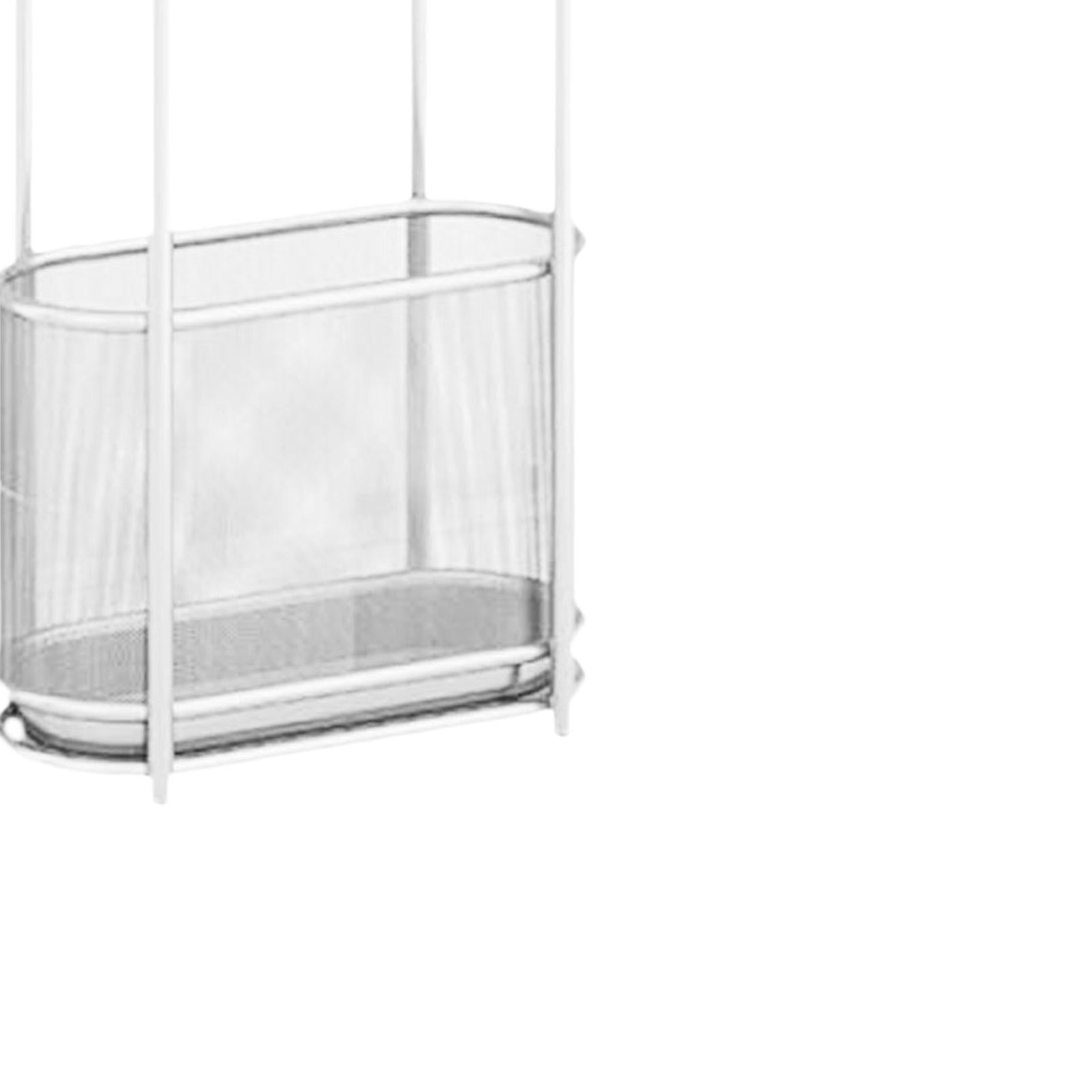 Fiocias Umbrella Rack Stand Holder Bin Iron Organizer Storage Rack Umbrella Stand Holder white