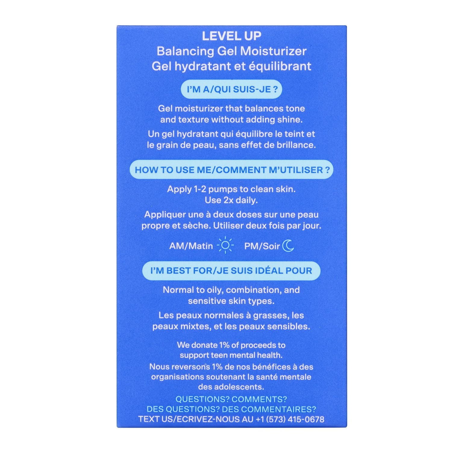 Bubble Skincare Level Up Hydratant équilibrant, peaux normales, grasses et mixtes, 1,7 fl oz Hydratant équilibrant Bubble Level Up