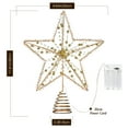 thumbnail image 4 of Christmas Star Tree Topper, 11.8 Inch Christmas Tree Star Topper with Lights and Beads, Battery Operated Tree Toppers Christmas Decorations Xmas Tree Holiday Party, Gold, 4 of 9