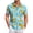 Sky Blue, variant on HAJWOH Hawaiian Shirt for Men Casual Button Down Short Sleeve Summer Beach Shirts Loose Fit Floral Print Tropical Tops