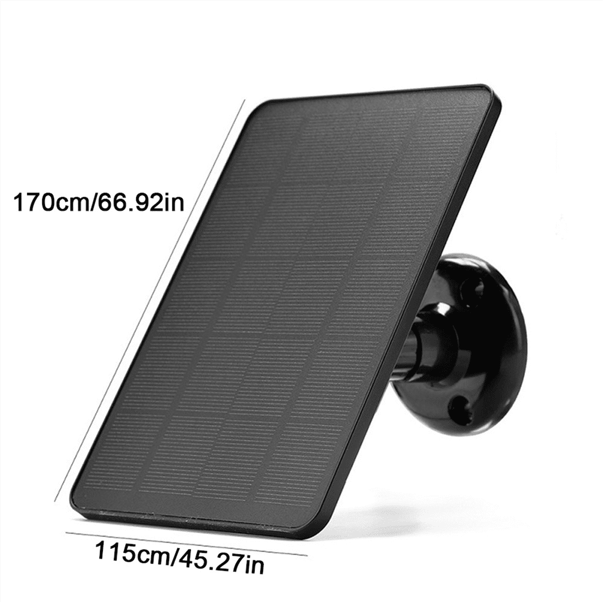 2X Waterproof 4W Solar Panel Charger for Home Security Camera Solar Cells Powered Charger with Charging Cable,White,2 x Solar Panel 2 x Charging Cable 2 x Base,White