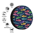 thumbnail image 3 of JUNZAN Colorful Carp Streamer 1 Tire Cover Wheel Protector for Truck SUV Trailer Camping Rv Tire Covers-14 inch, 3 of 5
