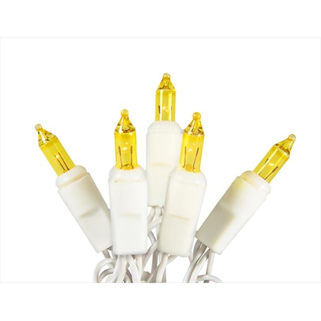 NorthLight Battery Operated Gold Mini Christmas Lights, White Wire, Set Of 20