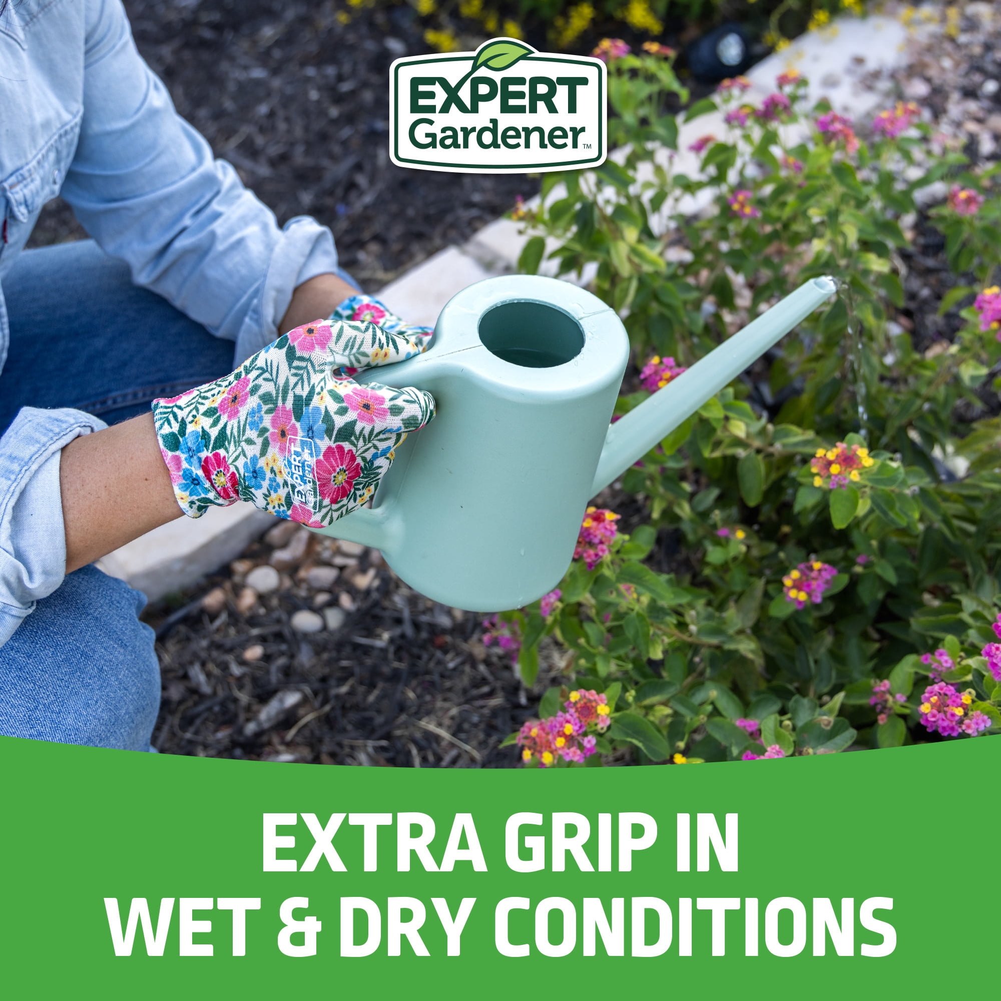 Expert Gardener Smooth Nitrile Gardening Gloves, Size L
