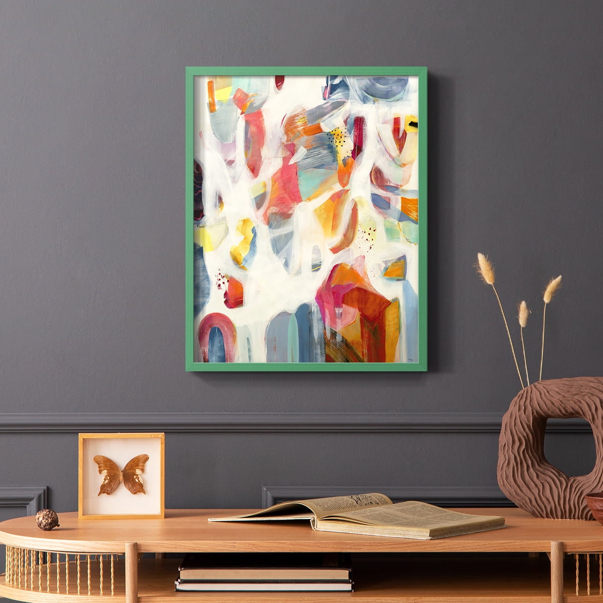 Reawaken in Green Solid Wood 11 x 14 Framed Print