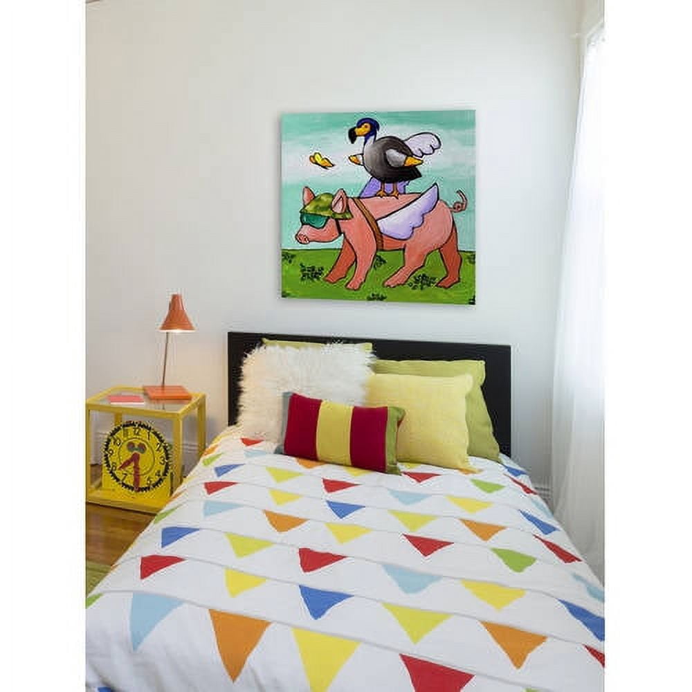"Uh Oh No Go Dodo" Painting Print on Wrapped Canvas
