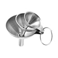 thumbnail image 2 of jifeng 3 Pieces Kitchen Funnel Set Metal Filling Funnels for Liquid Dry Ingredients, 2 of 9