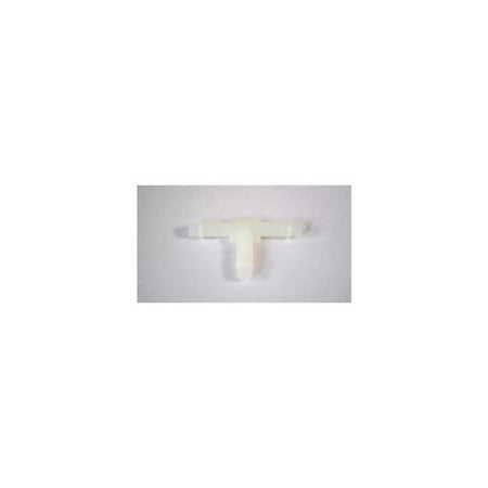 

3-Way White Plastic Vacuum Tee 0.25 x 0.25 x 0.25 in. - 100 per Bag