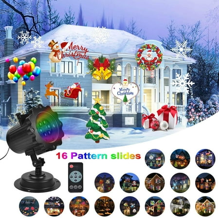 Christmas Light Shows In Oklahoma Christmas Light, 16 Patterns Projector Light with Remote Control Timer Show Landscape lamp, Waterproof Holiday LED Light for New Year or Easter Day Halloween Decorations ()