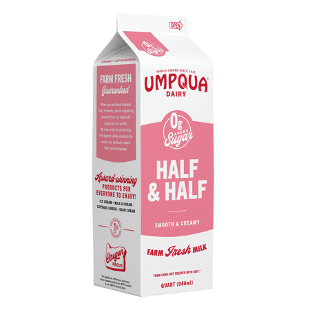 Umpqua Dairy Half & Half, Quart