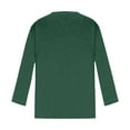 thumbnail image 3 of Horkkom Plus Size Tops for Women V Neck Solid Color Long Sleeve Shirts Fall Loose Casual Tops Green XL, 3 of 4