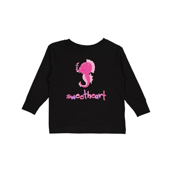Inktastic Sweetheart- seahorse Boys or Girls Long Sleeve Toddler T-Shirt