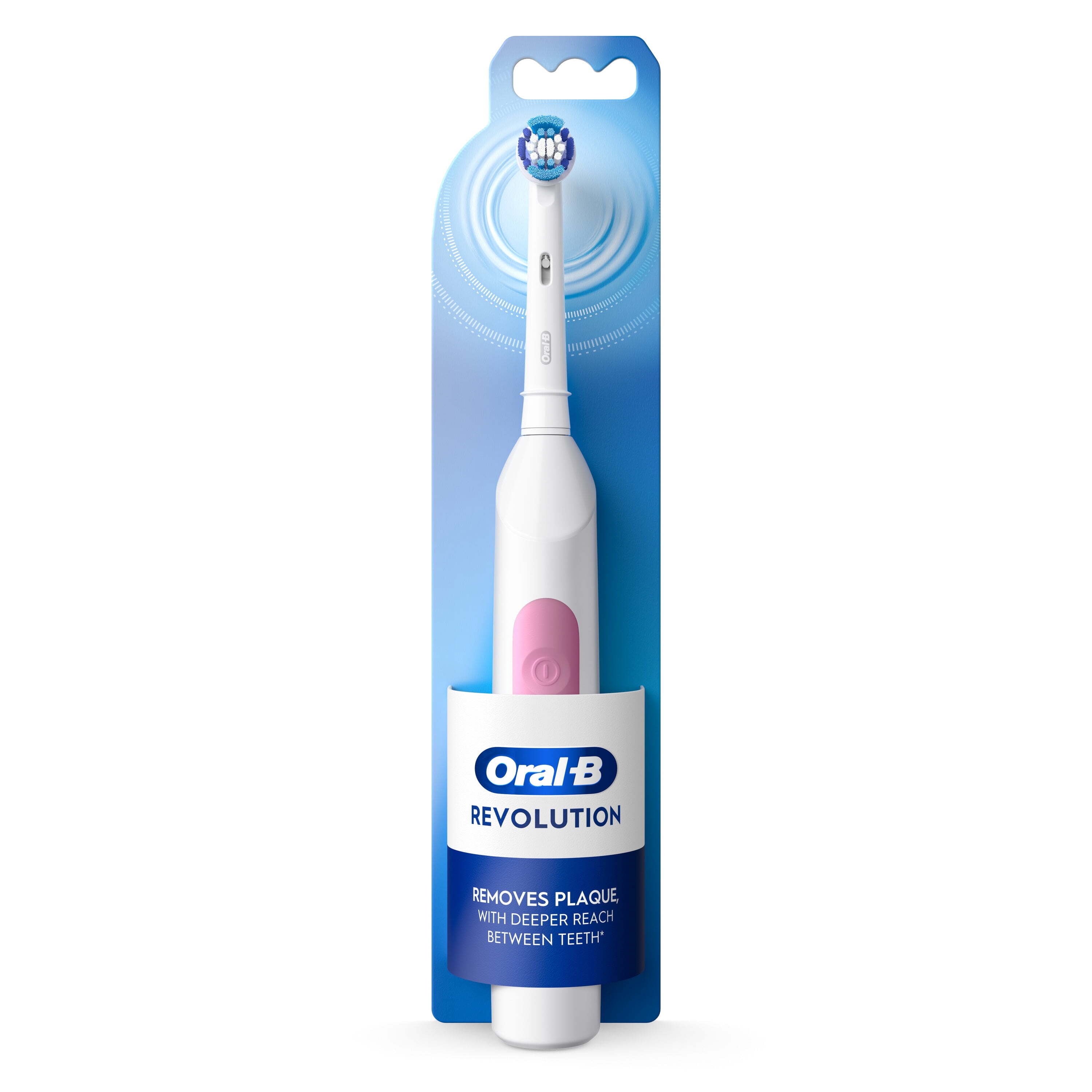 Oral-B Toothbrush, Easy Clean Compact Head Battery Powered Electric Toothbrush, White, for Adults and Children 3+