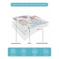 thumbnail image 5 of Quilts Full Size Bedding Set, Purple Coral Coastal Lightweight Quilted Comforter, Blue Conch Starfish Nautical Ocean Soft Reversible Bedspread Coverlet with Pillow Covers for All Season, 78" x 90", 5 of 7