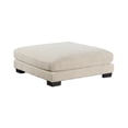 thumbnail image 3 of Rix 45 Inch Ottoman- Attached Seat Cushion in Beige Corduroy Fabric- Wood, 3 of 6