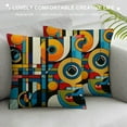 thumbnail image 3 of Shiartex Throw Pillow Cover Beige Abstract Colorful Fancy Geometric and Curved Shapes Pillowcase Home Decorative Square Pillow Case Cushion Cover, 3 of 5