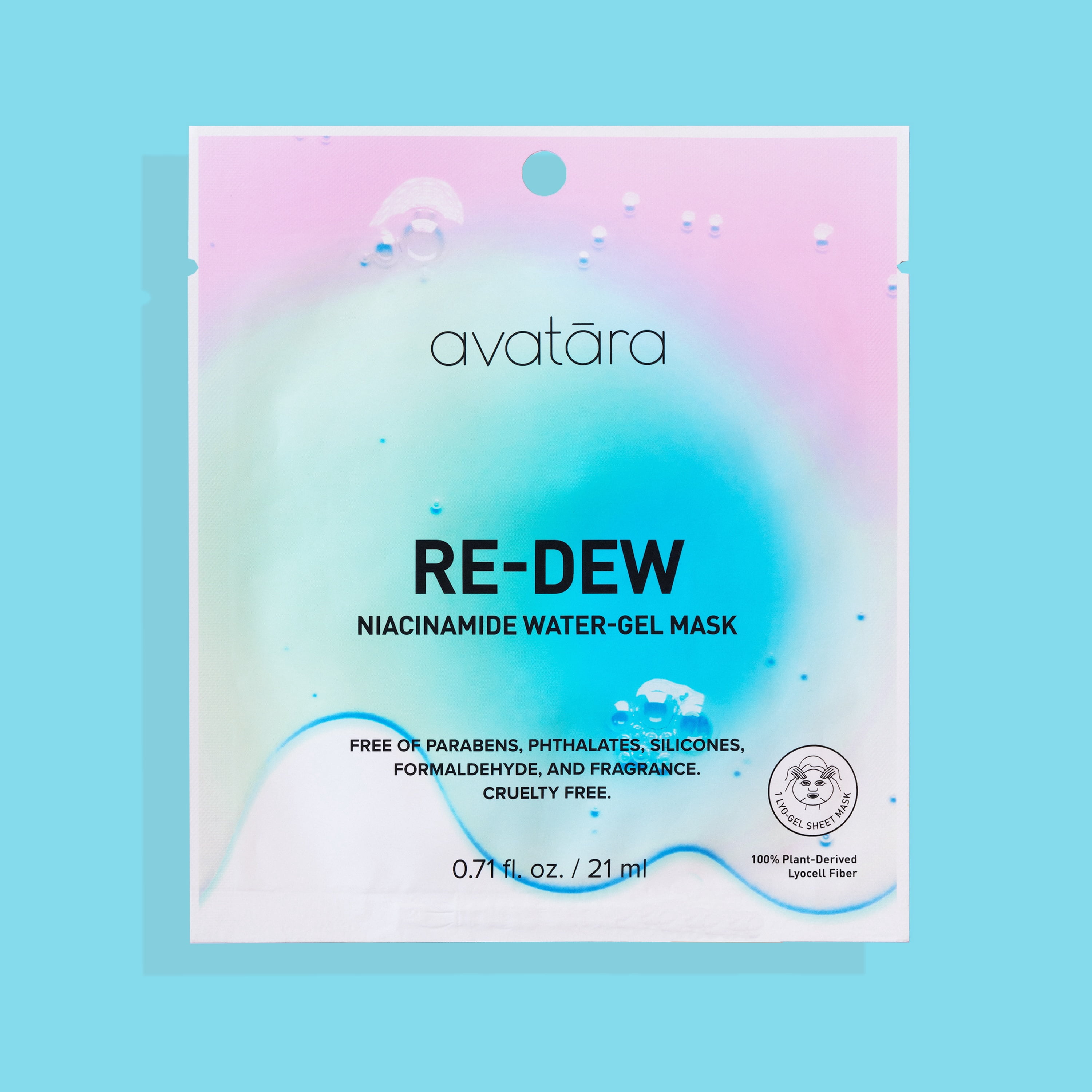 Avatara Re-Dew Soothing Niacinamide Water Gel Face Mask for All Skin Type, 1 Sheet Mask
