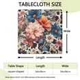 thumbnail image 2 of Pioneer Flower Floral Print Pattern Square Fitted Tablecloth with Elastic Edge,Square Table Cover,Washable Elastic Table Cover for Home Kitchen Party Decor 34"x34", 2 of 6