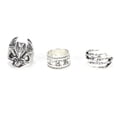 thumbnail image 3 of Punk Rings,3pcs Fashionable Vintage Punk Vintage Punk Rings Jewelry Adjustable Rings Optimal Efficiency, 3 of 8