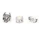 thumbnail image 1 of Anillos Punk Jadeshay 3 Piezas Ajustables Plata Antigua, 1 of 8