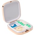 thumbnail image 3 of Portable Metal Travel Medicine Box/Storage Box (Square 3 Compartments, Square Gold), 3 of 7